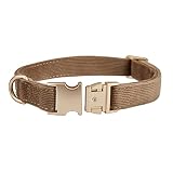 YUDOTE Ultra Soft Dog Collar with Metal Buckle Cotton Corduroy Comfy Collars for Large Medium Small