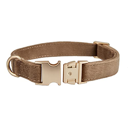 YUDOTE Soft Cotton Dog Collar Metal Buckle Adjustable Heavy