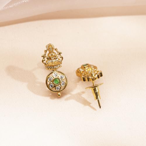 Image of Rubans Gold Plated Festive Temple Jewellery Set for Women Latest