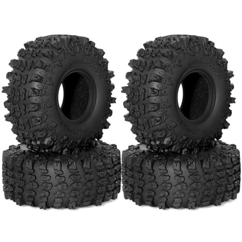 Pneus de chenille en caoutchouc 1.9 anti patinage pour roues de grappin de voiture RC