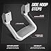 DNA MOTORING 2 Pair Aluminum Side Hoop Steps Universal Side Step Compatible with Chevy GMC Dodge Pickup Trucks SUVs, 11