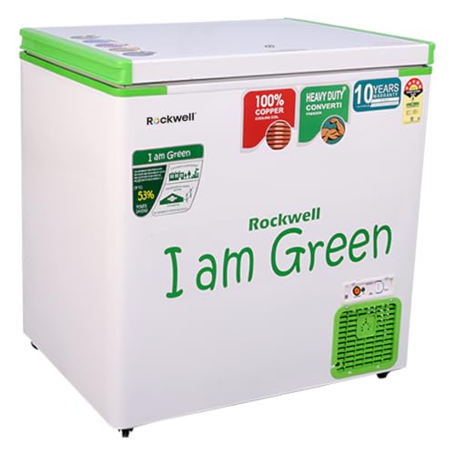 ROCKWELL 250SDUC, 4 Star Convertible Single Door GREEN Deep Freezer with 10-Year Cooling Coil...