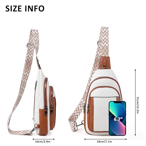 Image of TANTOMI Small Sling Bags for Women, Leather Cross body Purses Bag for Daily Travel Leisure Sport Fanny Packs with Adjustable Strap