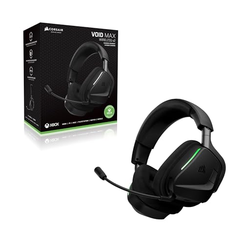 Corsair Void v2 MAX Wireless Multiplatform Gaming Headset for Xbox Series X|S, Xbox One, PC, PS5, PS4, Switch 2, Mobile - Simultaneous 2.4GHz+Bluetooth, 70Hr Battery, Clear Microphone - Carbon - image 9