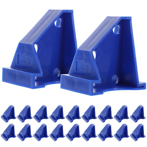 Kit de instalación de suelo laminado con 20 espaciadores de PP azul para parquet