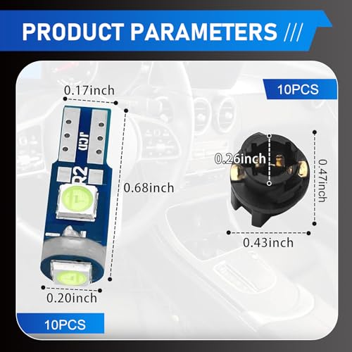 Kit de 20 Bombillas LED para Tablero T5 74 Azul miniatura 2