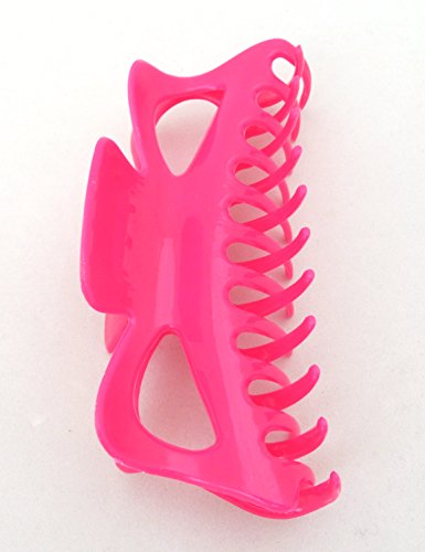 Jumbo Hair Claws Ponytail Holder (Hot Pink)