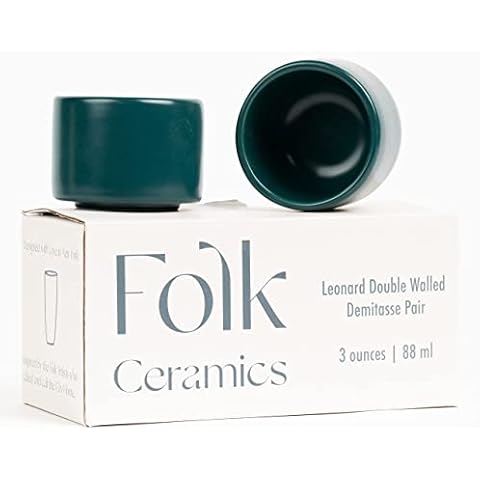 Folk Ceramics Leonard Double Walled Ceramic Espresso Cups Cover
