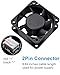 GDSTIME Dc 12V 60mm 6cm 60x60x25mm 2 Wire Brushless Cooling Fan