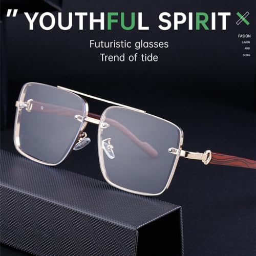 Wooden Square Sunglasses For Men Luxe Sunglasses Women Trendy Vintage Rimless Fashion Glasses Luxury2