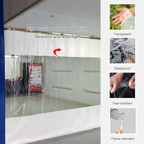 Bâche imperméable en PVC avec porte et œillets extérieurs de 1x1,8m - 4