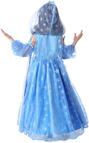 Elsa Eiskönigin Kostüm Für Mädchen – Mit Umhang Für Karneval & Party