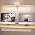Ksunun Led Desk Lamp for Home Office, Double Head Desk Lamp with Base, 24W-5 Color Modes and 5 Dimmable Dimming Lighting Desk Light, Eye-Caring Modern Task Lamp for Architect Study Drafting Reading