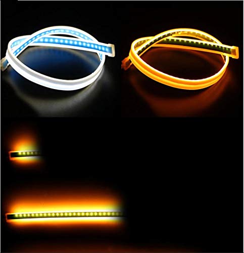 Image of WolkomHome Exclusive DRL LED Daytime Running Lights Styling Accessories Turn Signal Indicator Guide Strip Headlights And Tail Lights Assembly Set Of 2 Pc Universal for All Cars