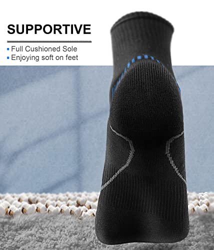 Image of BULLIANT Men 6-Pack Athletic Compression Crew Socks for Running Gym Sports