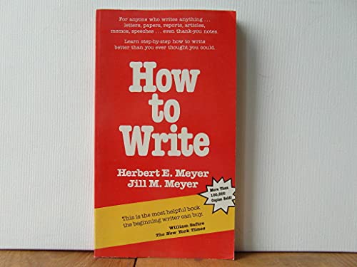How To Write 0394753526 Book Cover