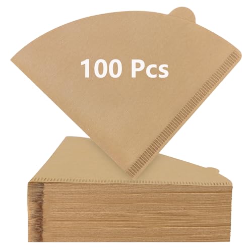 Image of Clinuse 100Pcs Cone Coffee Filters #2, Unbleached Size 02 Coffee Filter