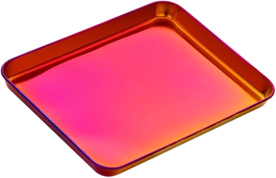Stainless Steel Baking Sheets Cookie Metal Nonstick Tray - Rectangular Cake Pan for Kitchen Oven Cooking Red