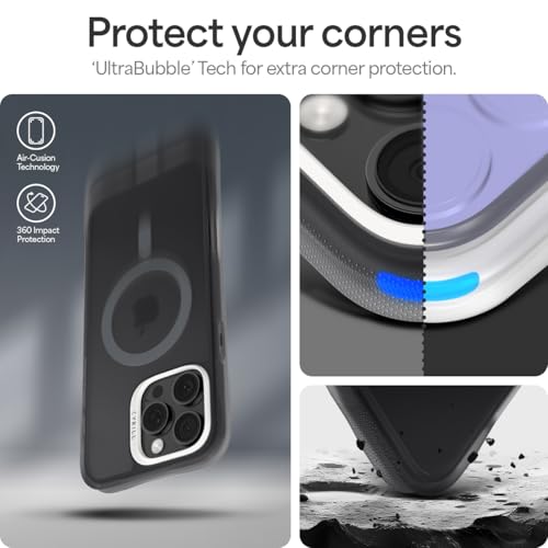 Image of Spigen Cyrill UltraSheer Mag | iPhone 16 Pro Max Case | Black Dark Grey iPhone 16 Pro Max Back Cover | TPU+Poly Carbonate - Space Gray