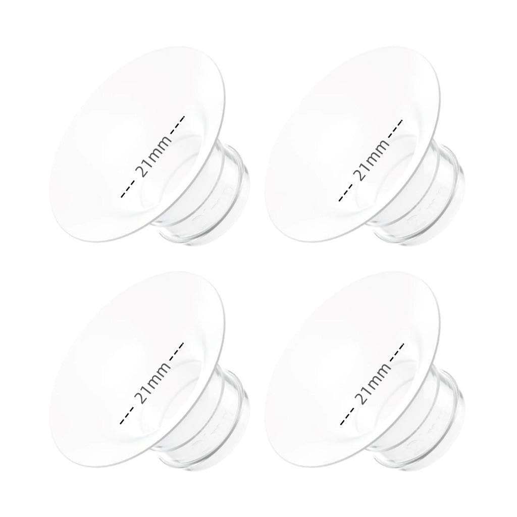 4PC Flange Insert 21mm Compatible with Momcozy M5/M6/M9/S12 Pro/V1 Pro/V1 Pro Breast Pump, Fit for Eufy/Elvie/Medela/Spectra/Lansinoh/NCVI/Lansinoh/TSRETE with 24mm Flange/Shield Breast Pump