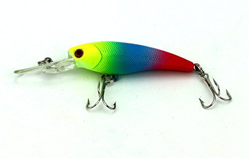 LENPABY 8 pcs Deep Diving Minnow Fishing Lures Crankbaits Kit for Bass and Trout Fishing Tackle 9cm/3.54