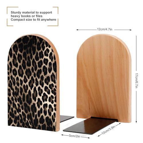 Sujetalibros decorativo de leopardo negro para evitar la caída de libros 3