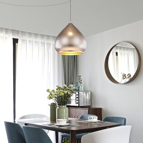 Image of Sliver Pendant Light Plug-in Hanging Lamp fixtures Nordic Style