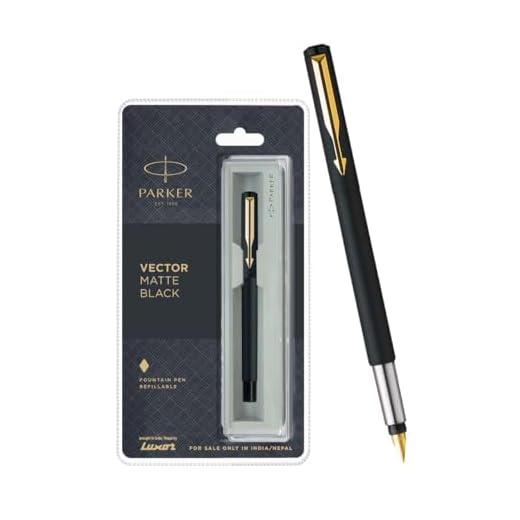 Parker Vector GT Fountain Pen, Matte Black