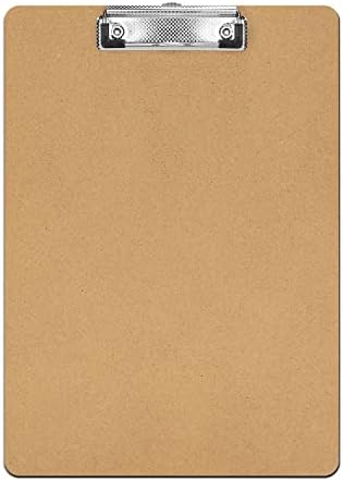 Fabduo Clipboard 1 Pack - Wood Clip Board 9 x 12.5 Letter Size - Wooden Clipboard with Low Profile Clip for Classroom, A4 Paper