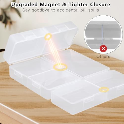 Image of FYY Travel Pill Organizer, Pill Box Medicine Case-2pcs Clear