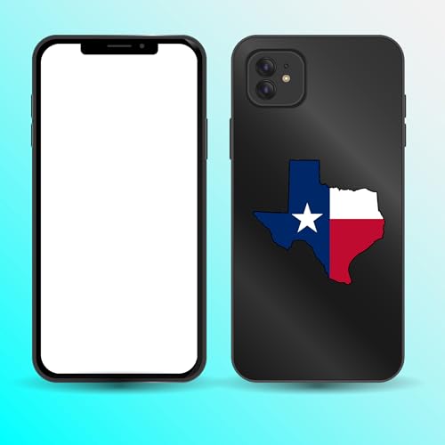 Image of | Texas Shape State Flag Sticker | Vinyl Waterproof Stickers Decal of Lone Star (2 inch x 2 inch (2 Pack))