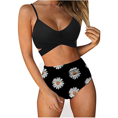 Maillot de bain 2 pièces tankini noir L : masquez les rondeurs avec style - 2