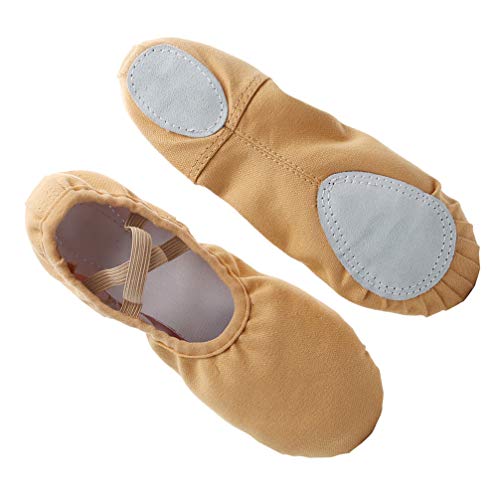 Tênis de balé de lona SUPVOX com sola de balé para yoga, sapatilhas divididas para dança do ventre,