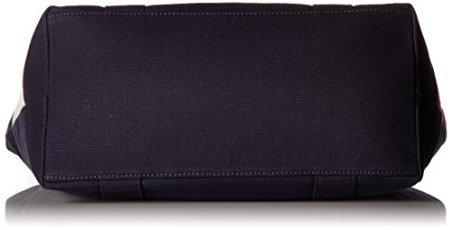Tommy Hilfiger Womens Canvas Tote Shoulder Handbag, Navy, One Size Us #TOP3
