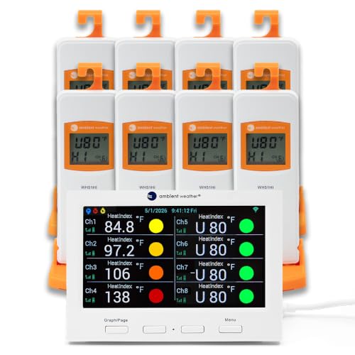 Ambient Weather WS-3400 Heat Stress Index Monitor w/8 Heat Index Sensors image 5