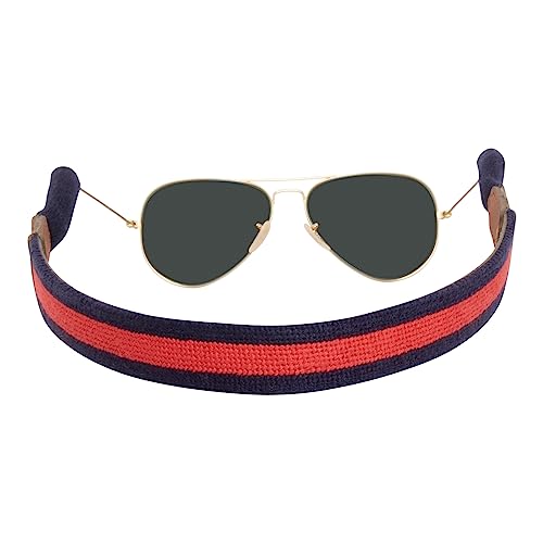Image of Leather Hand-Stitched Needlepoint Sunglass Strap Retainer