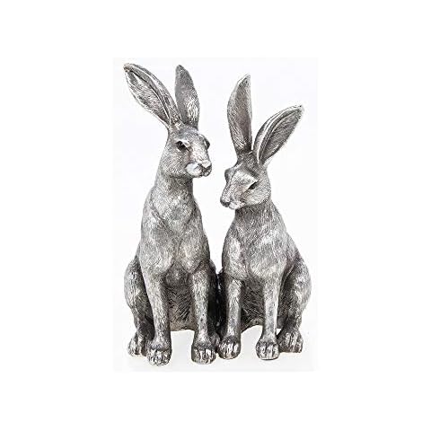Reflections Silver Twin Hares Figurine by Leonardo Cover