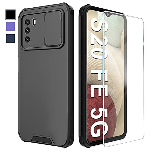 Funda para Samsung Galaxy S20 FE 5G + Deslizante Cámara Cubierta Delgado Ligera Rígida Híbrida PC Anti-Golpes Anti-arañazos per Samsung Galaxy S20 FE 5G Carcasa 6,5" Cover