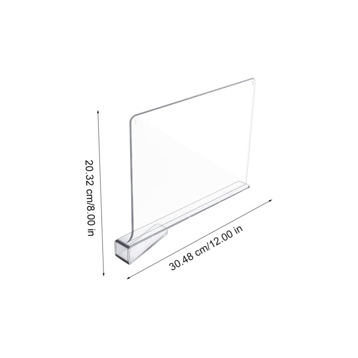 OUNONA 4Pcs Acrylic Cabinet Dividers Nail Multi Function Shelf Separators for Organizing Closets Kitchens and Bathrooms Transparent Design for Easy Access and Visibility