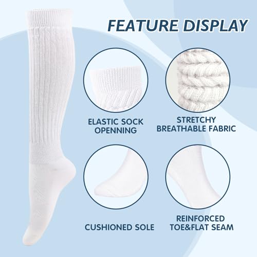 Buauty Women's Slouch Socks, Soft Extra Long Scrunch Knee High Sock fall Winter Knit Slouchy Thigh High Boot Socks2