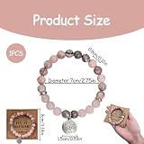 Zerabidpro 8 mm Beaded Healing Stones Rose Quartz Pink Zebra Jade Bransoletka dla kobiet, bransoletka z kamieni leczniczych do jogi i czakry, dla kobiet, par i przyjaźni