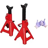 DISUTOGO Jack Stands 3 Ton/6600lbs Heavy Duty Steel Jack Stands: 3 Ton (6,000 lb) Capacity Car Lifting Stand,1 Pair (Not Suitable for SUV,Truck)