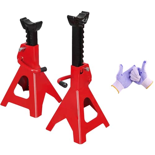 DISUTOGO Jack Stands 3 Ton/6600lbs Heavy Duty Steel Jack Stands: 3 Ton (6,000 lb) Capacity Car Lifting Stand,1 Pair (Not Suitable for SUV,Truck)