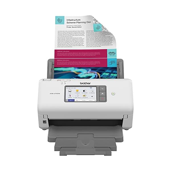 Brother ADS-4700W Professional Desktop Scanner with Fast Scan Speeds, Duplex, Wireless, and Large Touchscreen