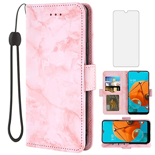 Coque LG Q51 antichoc rose avec bords surélevés anti-rayures pour DLSQB