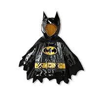 Western Chief Boys' Little Batman Everlasting Rain Coat, Black, 2T