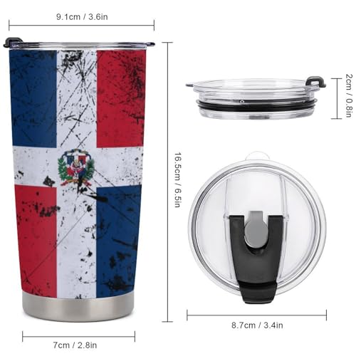 Portavasos para carro 4 piezas estilo Bandera Dominicana miniatura 2