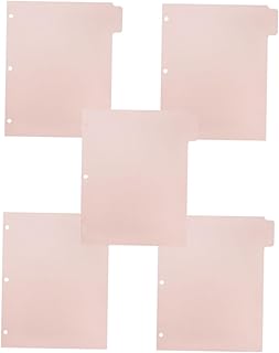 MAGICLULU 5 Folhas Divisórias Etiqueta Do Livro De Notas Bloco De Notas Clipes De Fichário 3 Abas De Fichário Marcadores De Página De Fichário Abas De Fichário Removíveis Livro De Folhas