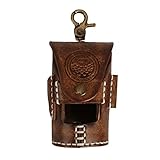 TOURBON Vintage Leather Golf Ball Pouch Tee Holder Divot Tool Carrier