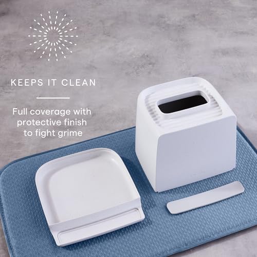 YouCopia The Ledge Tissue Holder, Cube, Square Box Cover with Storage for Phones, Jewelry, Makeup and Accessories for Night Stand, Desk and Bathroom Organization